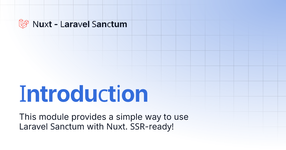 Introduction Nuxt Laravel Sanctum